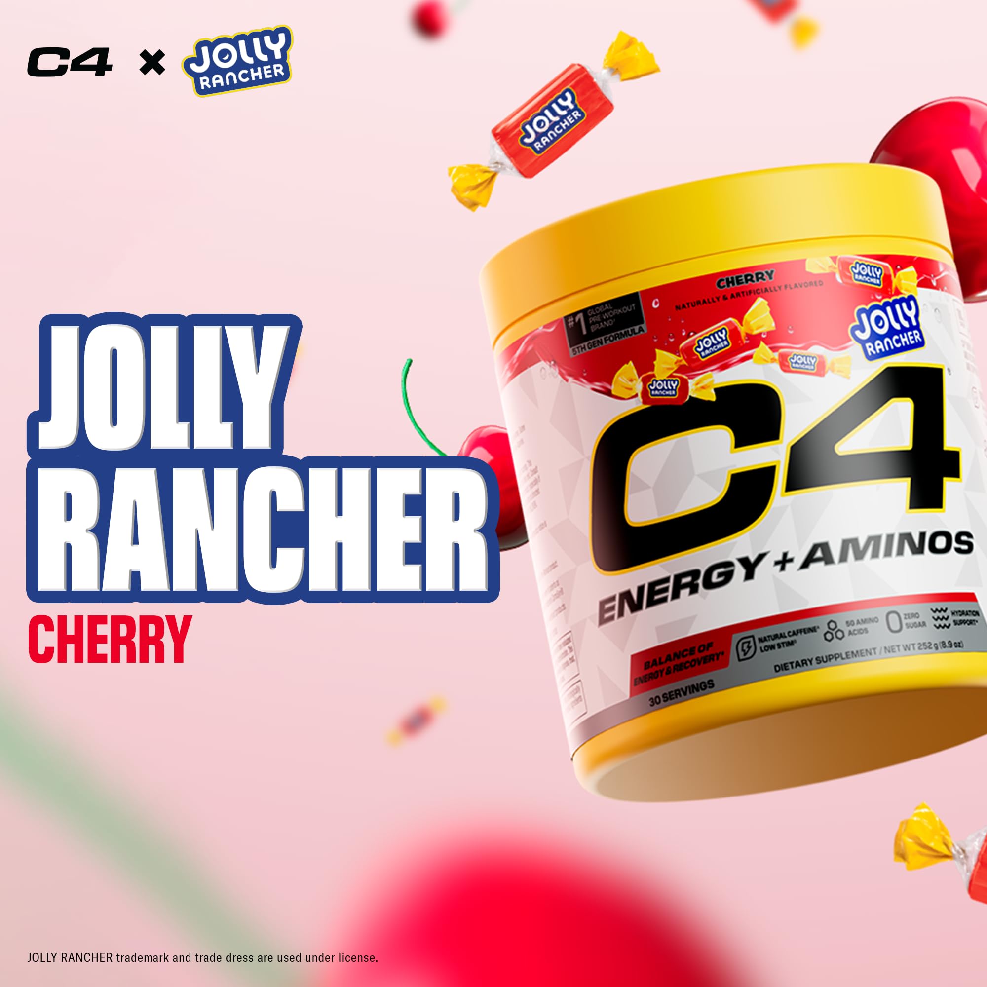 C4 Energy + Aminos Powder, Jolly Rancher Cherry, 30 Servings — Amazon image 8