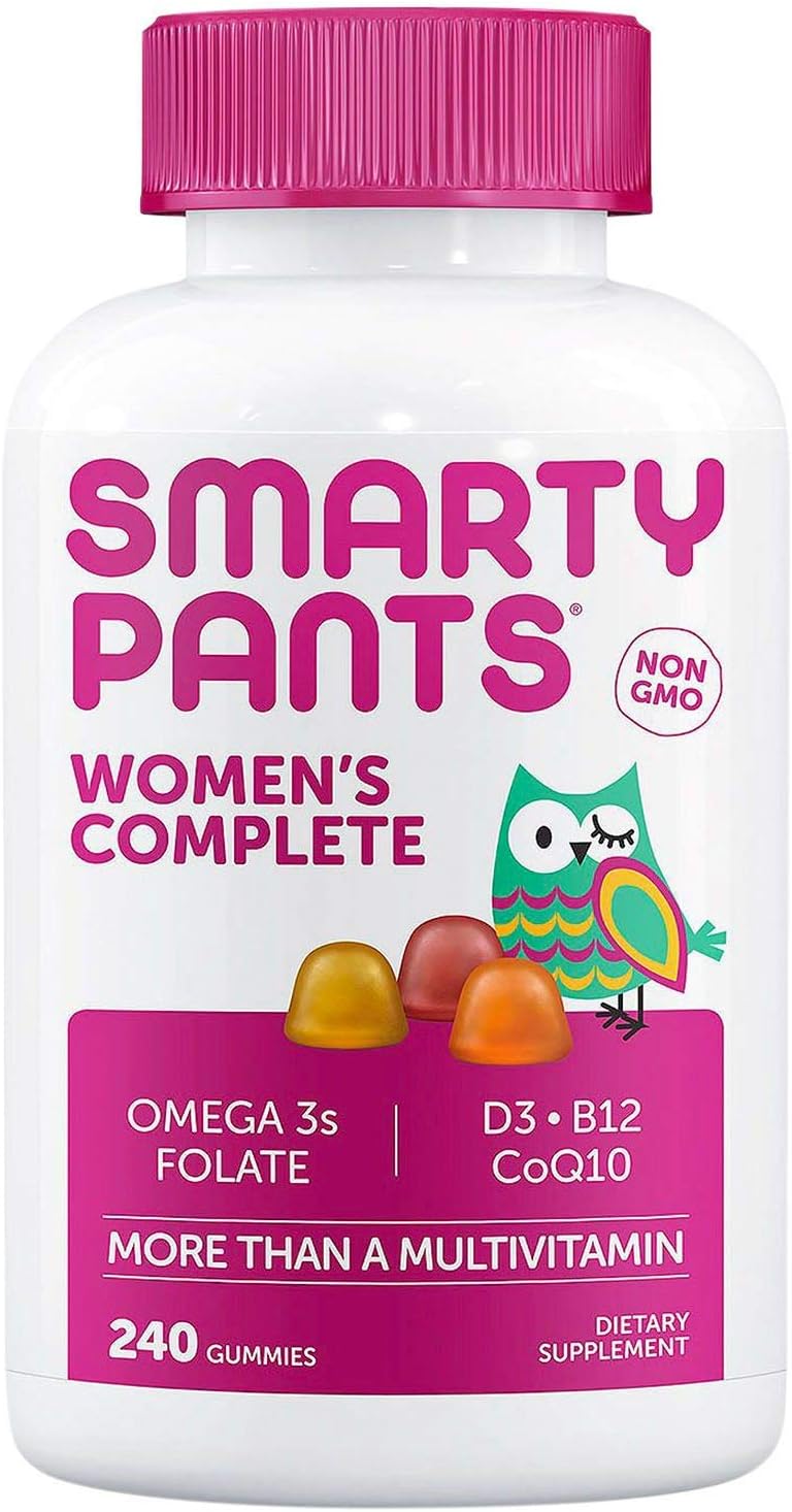 SmartyPants Women's Complete Multivitamin Gummies NonGMO, Omega 3