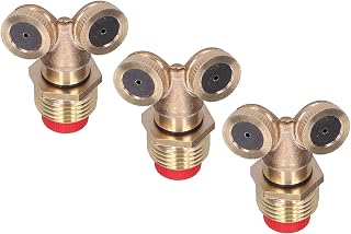 Cabeça de pulverização de água, design de cabeça dupla Bico de pulverização de jardim Latão para irrigação de jardins para estufas para estufas de flores
