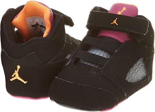 Jordan Retro 5 - Zapatillas de Cuna para niños, Color Negro, Rosa, Naranja  4 M US : Amazon.es: Zapatos y complementos