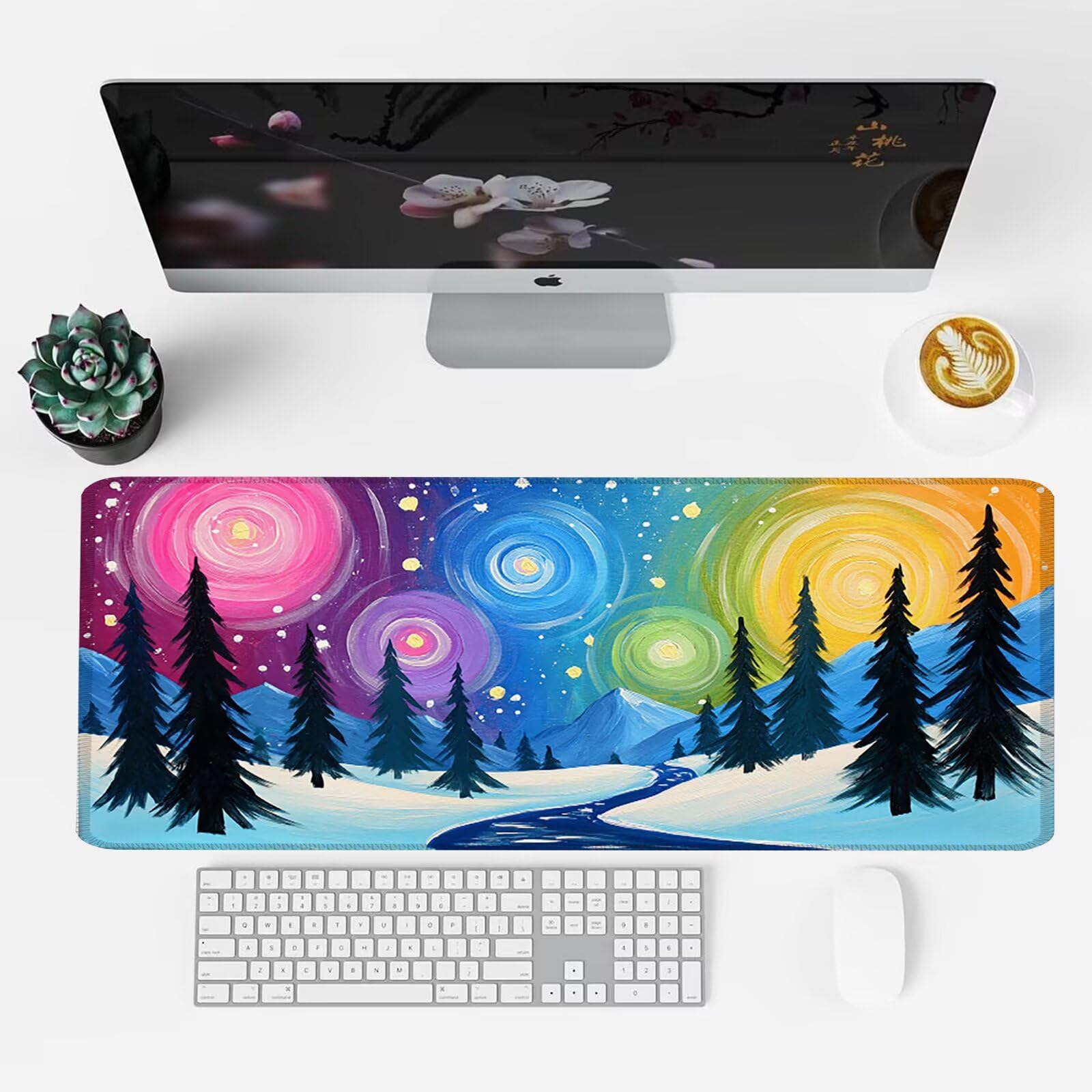 Podkładka pod mysz, podkładka pod mysz XXL 1200 x 600 podkładka pod mysz dla graczy, wodoodporna gumowa podstawa, duża podkładka pod mysz do gier na biurko szyte krawędzie wodoodporna antypoślizgowa