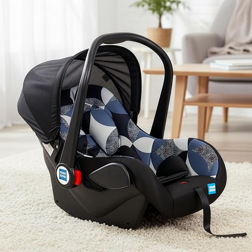 Mee Mee 4-in-1 Infant/Baby Car Seat & Carry Cot with Canopy, Convertible to Car seat, Rocking Chair, Carry Cot & Feeding Chair, 0 to 15 Months | Weight Capacity Upto 13 Kgs (Black)