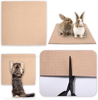 6 Pcs Bunny Scratching Pad for Biting Sleeping Nesting 11.8 inch Rabbit Scratching Pad, Natural Sisal Bunny Scratch Mat Scratcher Mats Claws and Teeth Care Rabbit Mats for Biting Sleeping Nesting