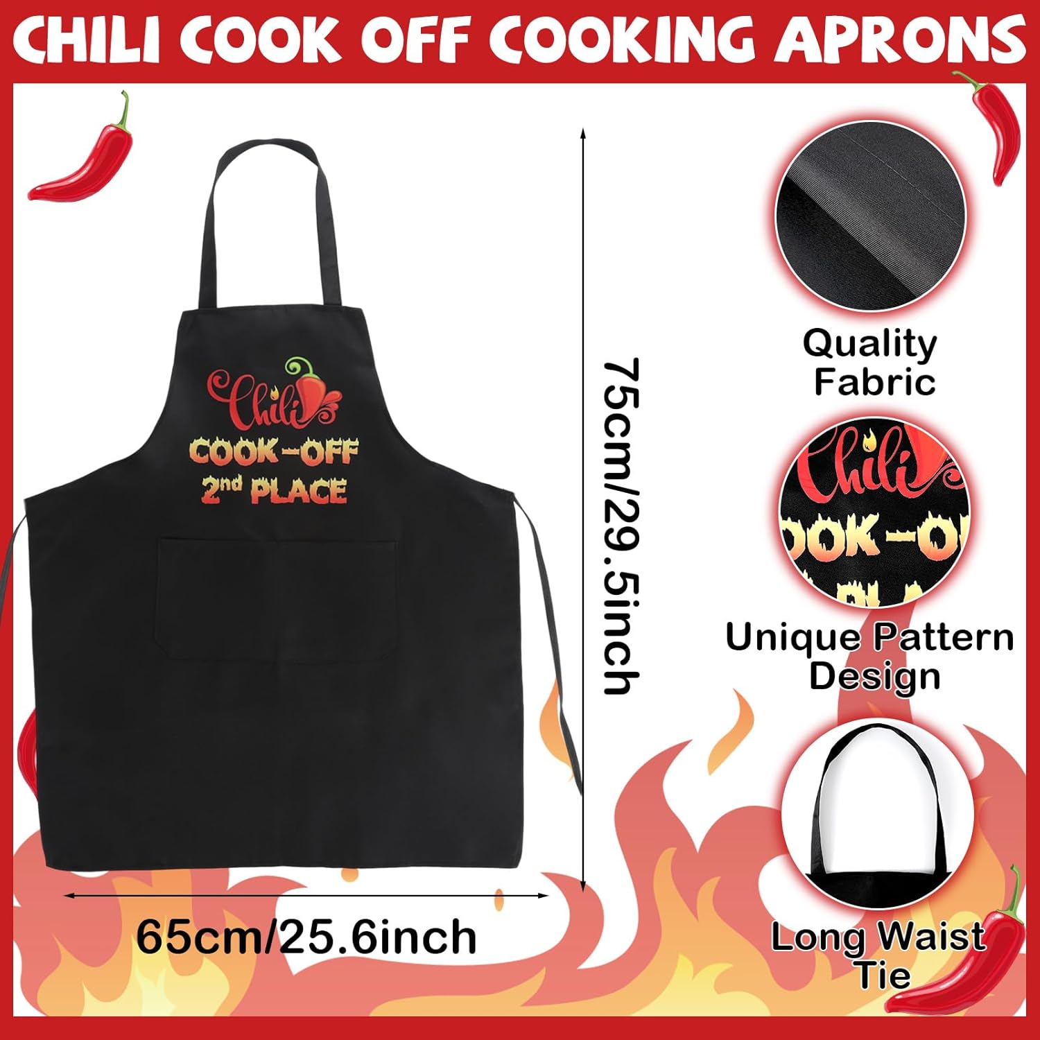 10 Pcs Chili Cook Off Prizes Chili Cook Off Decorations Include 1st 2nd 3rd Trophies Kitchen Aprons Engraved Spoons Banner Cooking Competition Awards Gifts for Men Women Festival Contest Supplies