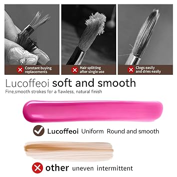 Nail Art Brushes Set - 3Pcs Dual-End for Clean Up & French Tip