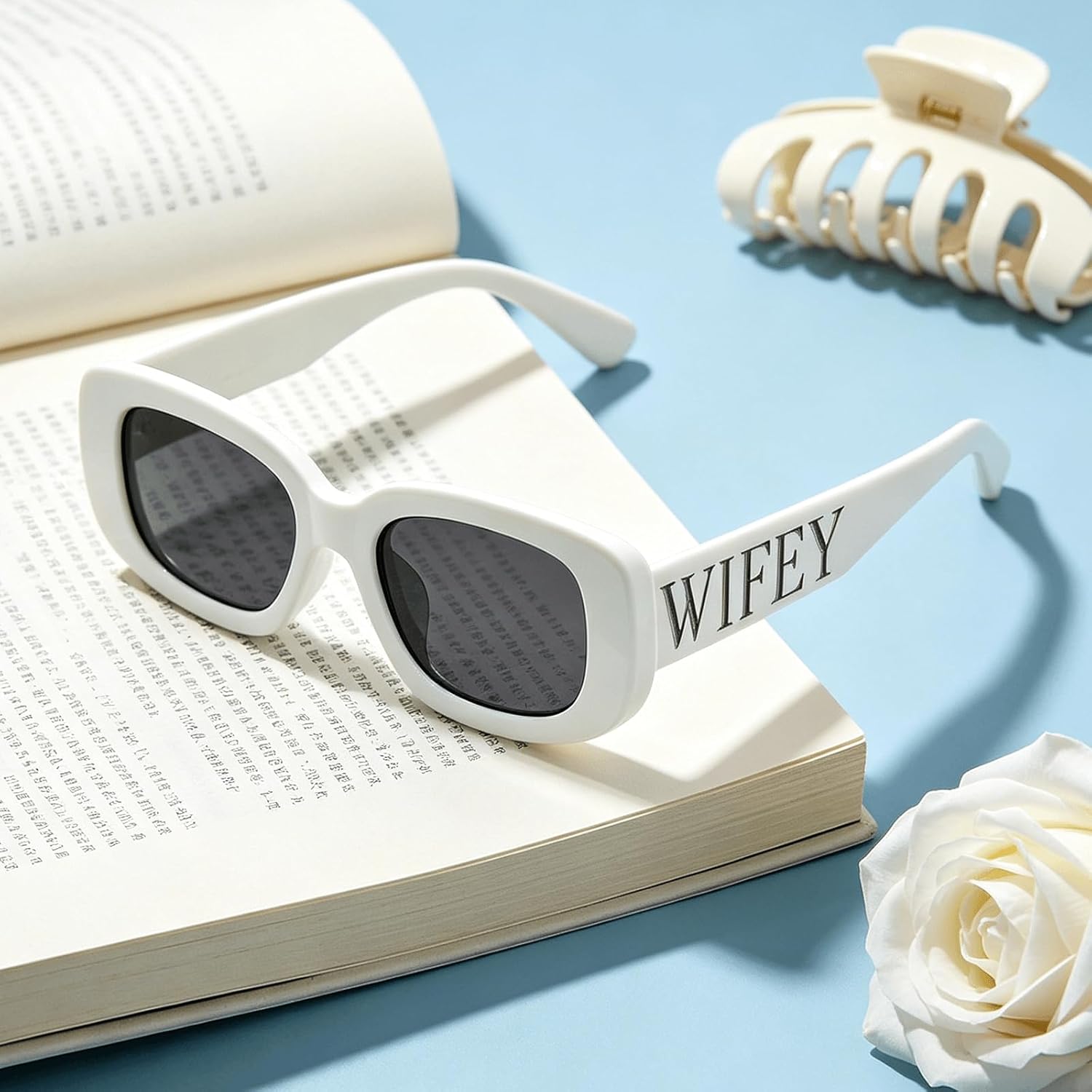 Wifey Sunglasses - Bachelorette Party Sunnies, Engagement Decorations, Bridal Shower Accessory, Bach Supplies, Honeymoon Wedding Bride Gift