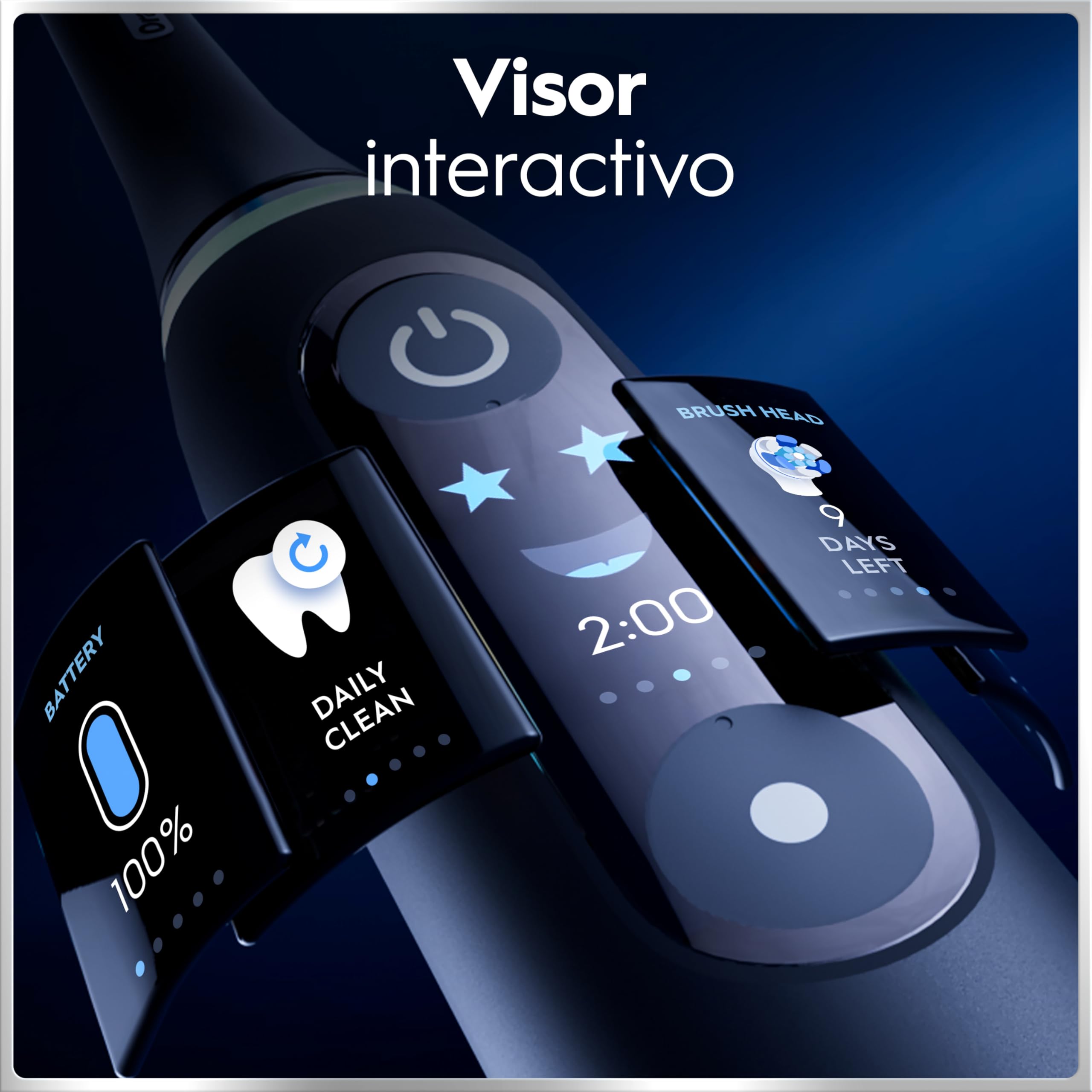 Oral-B iO 6N Cepillo de Dientes Eléctrico Negro Con Mango Recargable, 2 Cabezales y 1 Estuche de Viaje, 5 Modos De Cepillado Con Blanqueamiento Dental, Sensor De Presión, Diseñado por Braun - 5