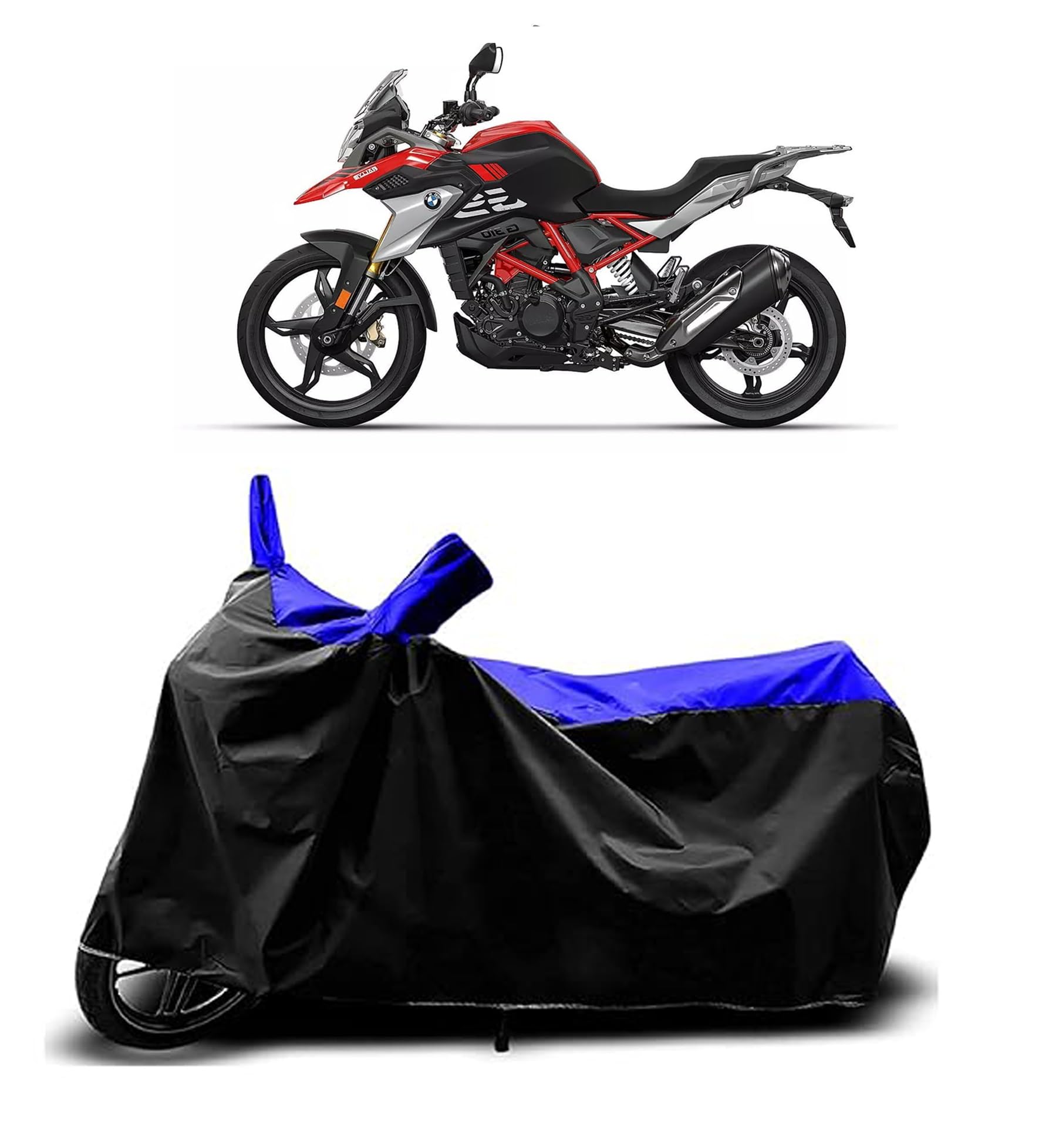 Willton™ - Special Bike Cover for BMW G 310 GS BS6 with Water Resistant and Dust Proof Premium Polyester Fabric_Large Size (Blue Stipe) (B09MNGR71X) Amazon Price History, Amazon Price Tracker