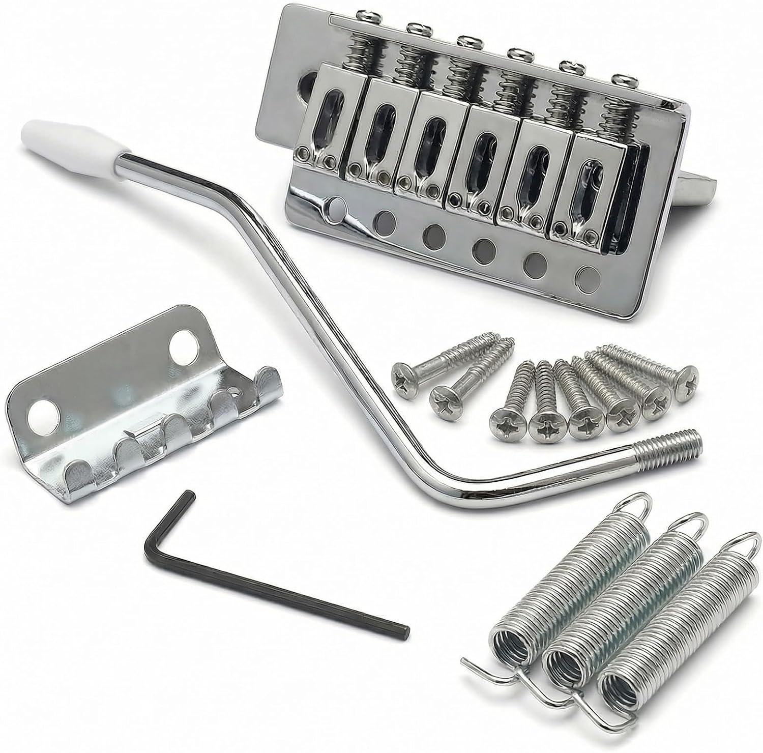 Guitar Tremolo Bridge Set Silver Gilded for Strat Electric Guitar