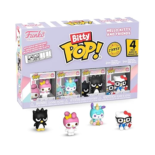 Funko Bitty Pop! Sanrio - My Melody - 4 Pack - 1 Chance sur 6 D'avoir Une Variante Rare Chaseet Une Mini-Figurine Mystère en Surprise