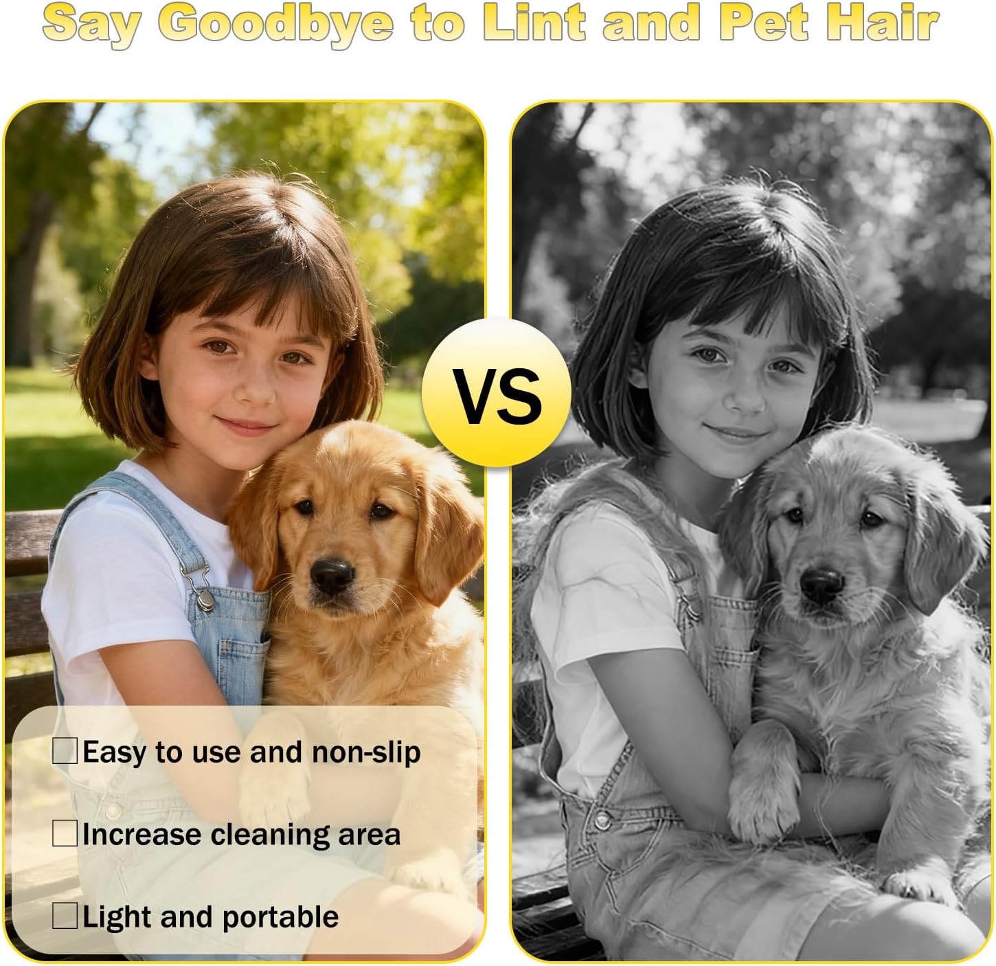2PCS Upgraded Version Five-Finger Static pet Hair Removal Gloves, Suitable for Cats and Dogs, Reusable Hair Removal Tool, Suitable for Clothing, Sofas, Carpets, Hair Removal Gloves