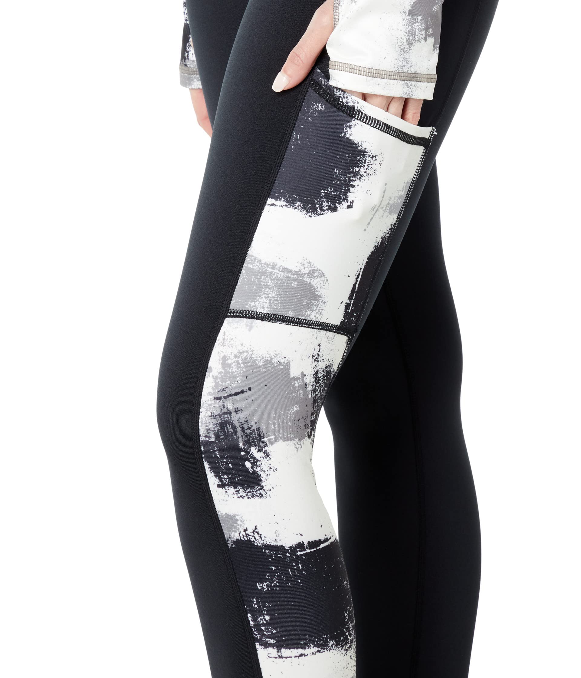 Hot Chillys Women's Micro Elite Chamois Pocket Print Tight Midweight Body Fit Base Layer