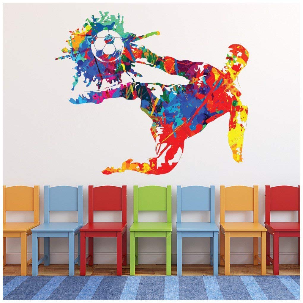 azutura Paint Splash Football Goal Wall Sticker available in 8 Sizes Digital