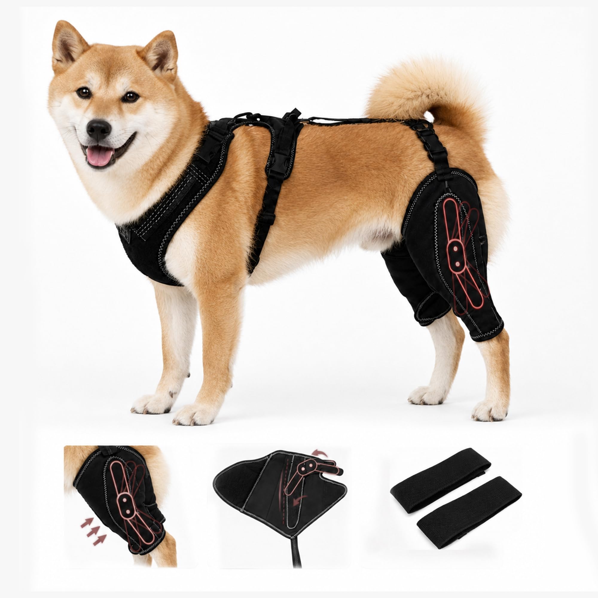 Photo 1 of ALYBIT Dog Knee Brace - Adjustable, Comfortable Hind Leg Support