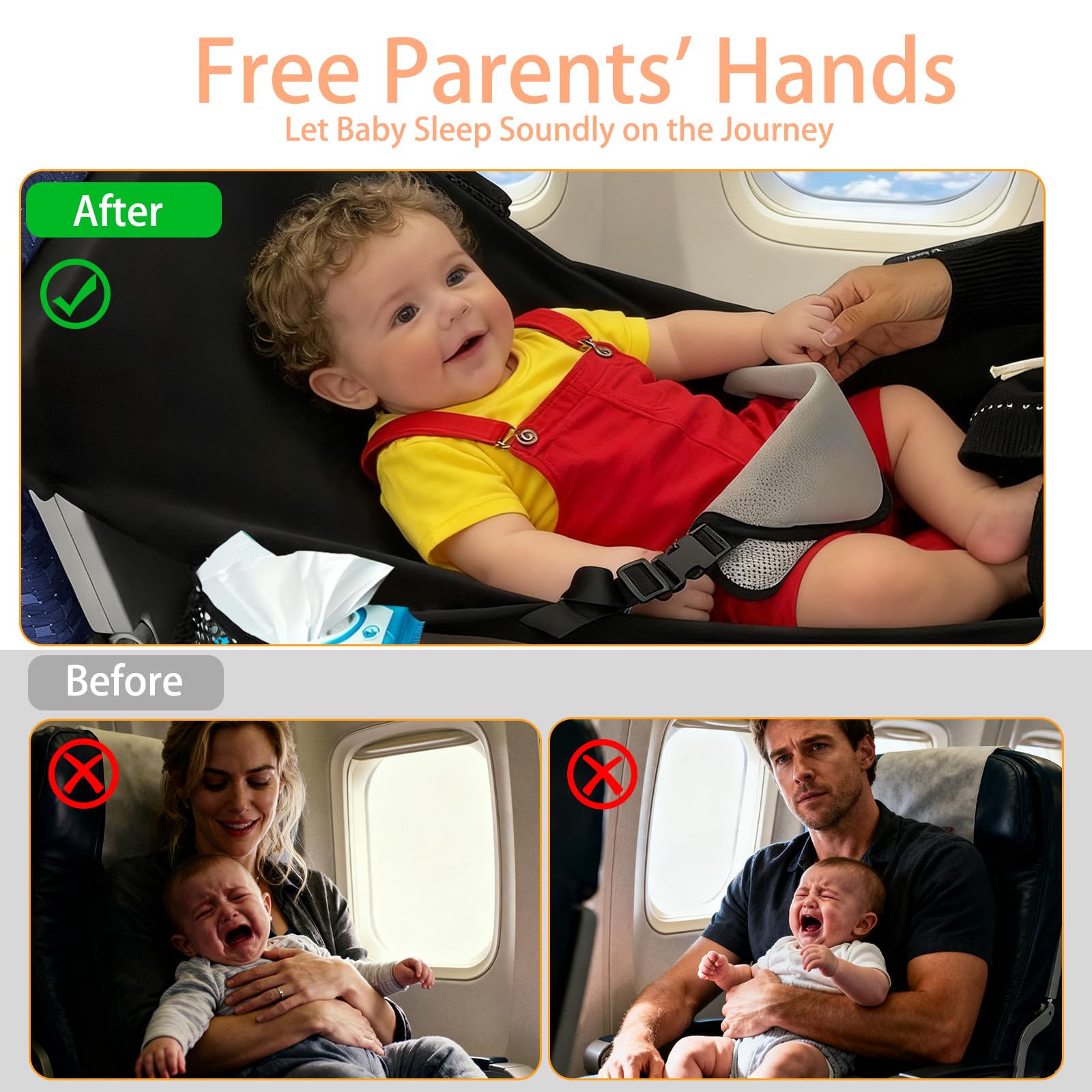 Poggiapiedi Aereo Bambini, Letto Aereo per Bambini, Poggiapiedi per Aeroplano, Poggiapied per Aereo per Bambini, Lettino Da Viaggio Per Bam-bini In Ae-reo, per Viaggi Brevi in Ae-reo