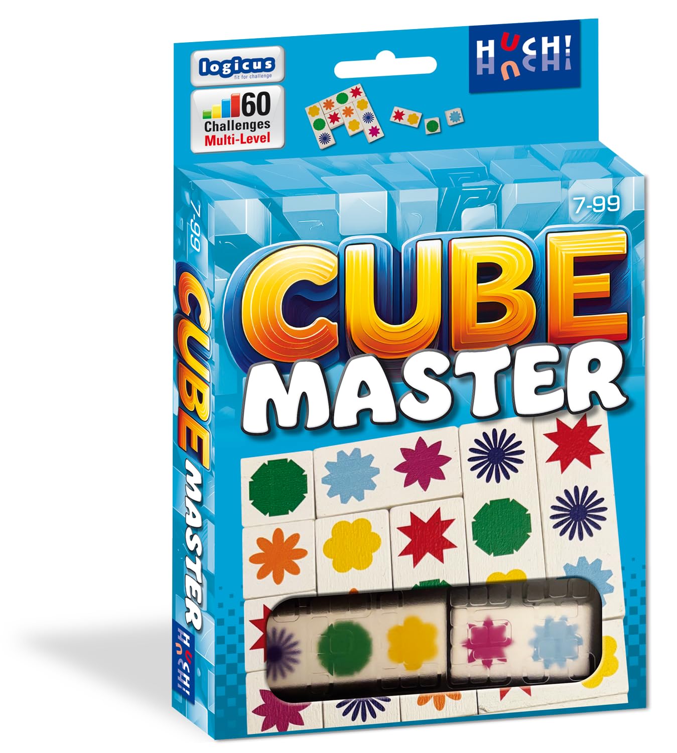 Huch!, Cubemaster, symbols lay, logic game for 1 person from 8 years, complete the tasks, arrange the symbols strategically wisely