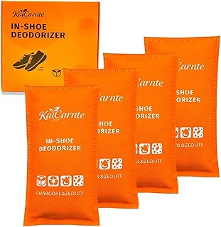 Shoe Deodorizer,Charcoal Odor Absorber,Odor Eliminator, Air Freshener, Reusable Smell Absorber for Shoes, Gym Bags(2 Pairs)