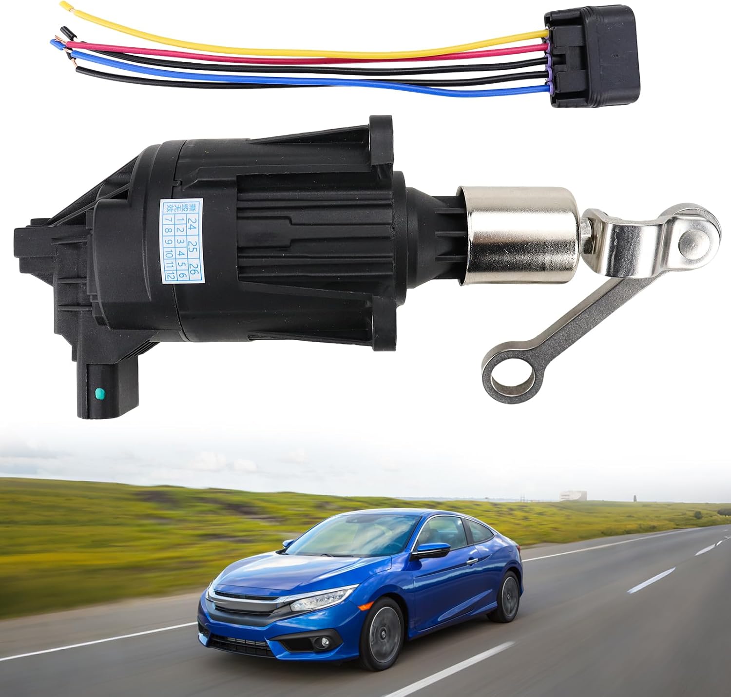 K6T52372 Electronic Turbo Wastegate Actuator Compatible with Honda Civic(16-19) Accord(18-19) CR-V(17-19) 1.5 VTEC Turbocharger Solenoid Valve Replaces 18900-5AA-A01, 49373-07011