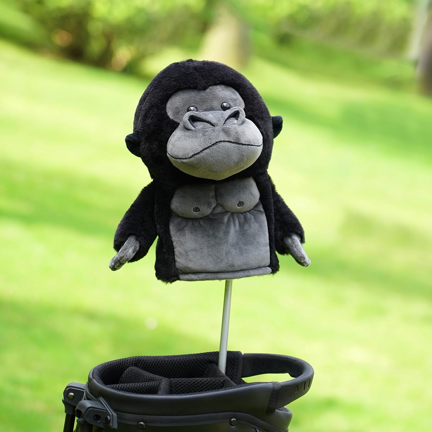 Driver Headcover Funny Golf Headcover Animal Golf Club Head Covers Gorilla Alces Moose Mammoth Design Black Plush Golfing Gifts for Men Women Golfer Fits up to 460CC Driver Head