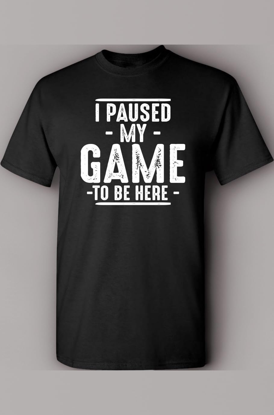 I Paused My Game to Be Here Video Gamer Mens Retro Graphic Funny T Shirt
