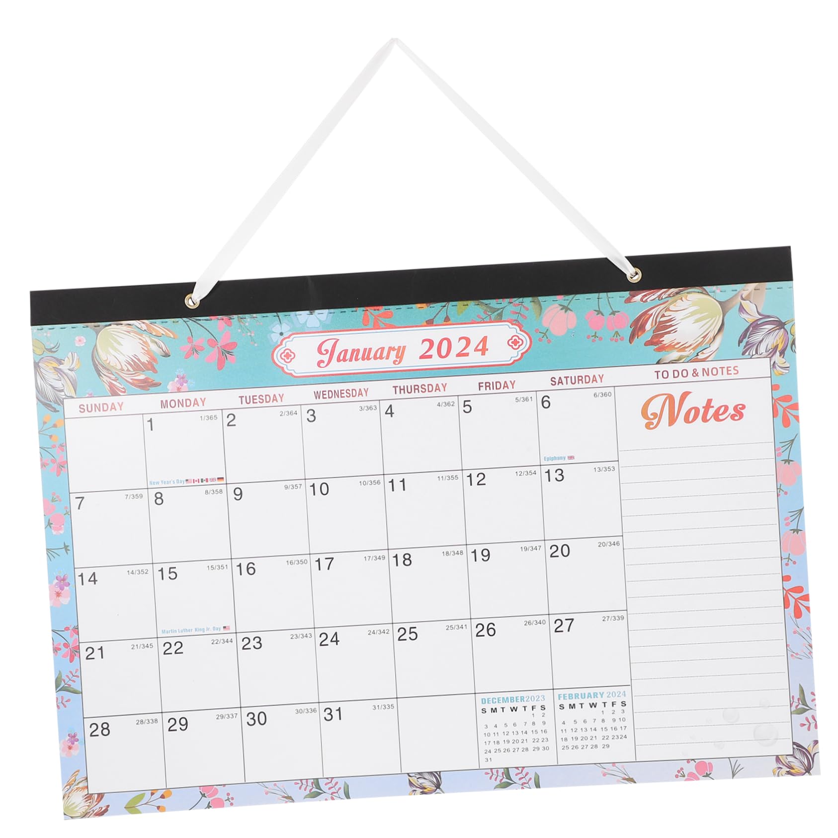 TEHAUX 4pezzi Calendario Da Parete Mensile Per Appuntamenti Calendario Decorativo Per Casa e Ufficio Pianificatore Spazioso Con Spazio Per Obiettivi e To-do List
