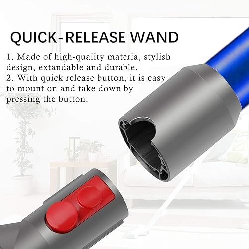 Miniatura 4 de Varita de repuesto de liberación rápida compatible con aspiradora inalámbrica Dyson V15 V11 V10 V7 V8 (azul)