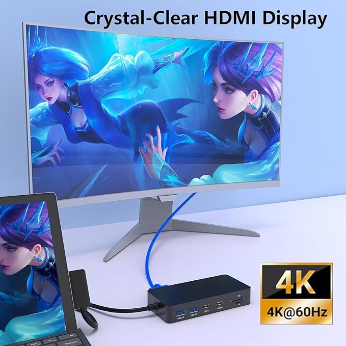 Docking Station MTAKYI 11 en 1 para Microsoft Surface con Triple Pantalla miniatura 2