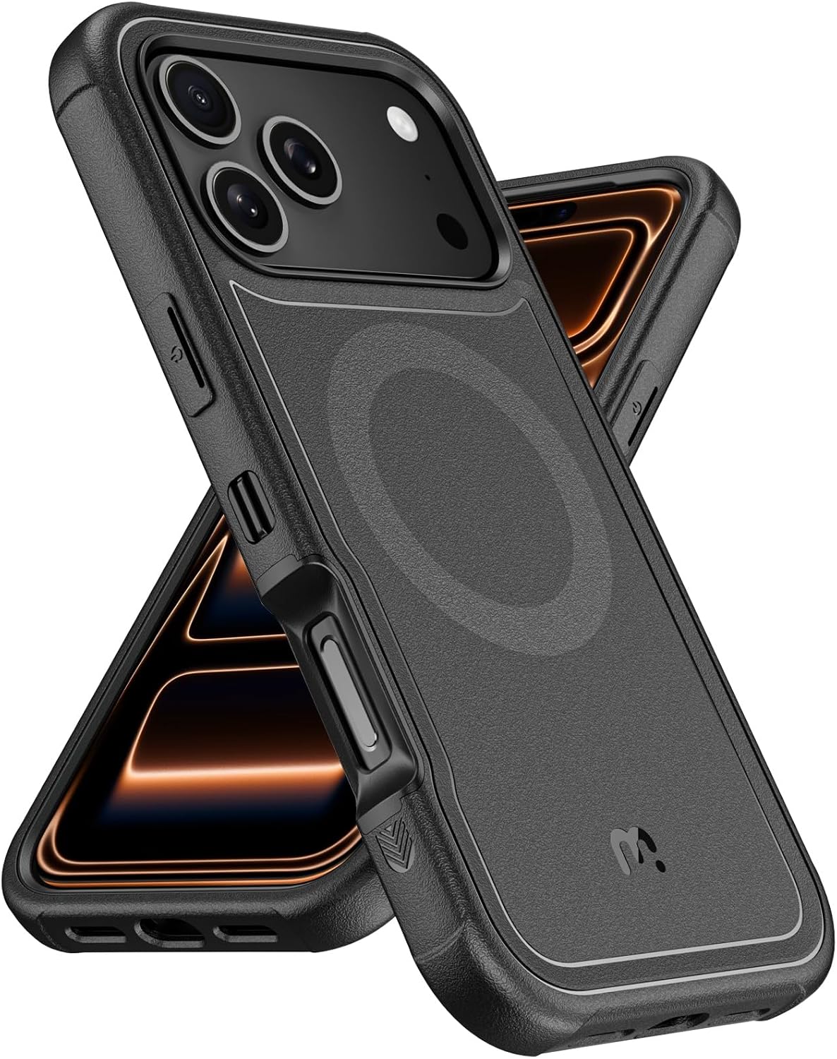 M MYBAT PRO Maverick Series Rogue Edition Phone Case for iPhone 17 Pro Case,[Compatible with,Magnetic Back,Anti-Drop,Shockproof,Heavy Duty Protection (Black)