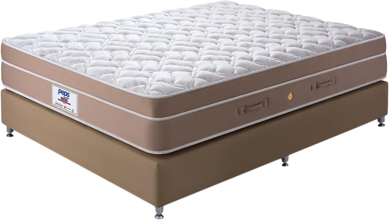 Peps Restonic Carousel Queen Mattress (Beige & White