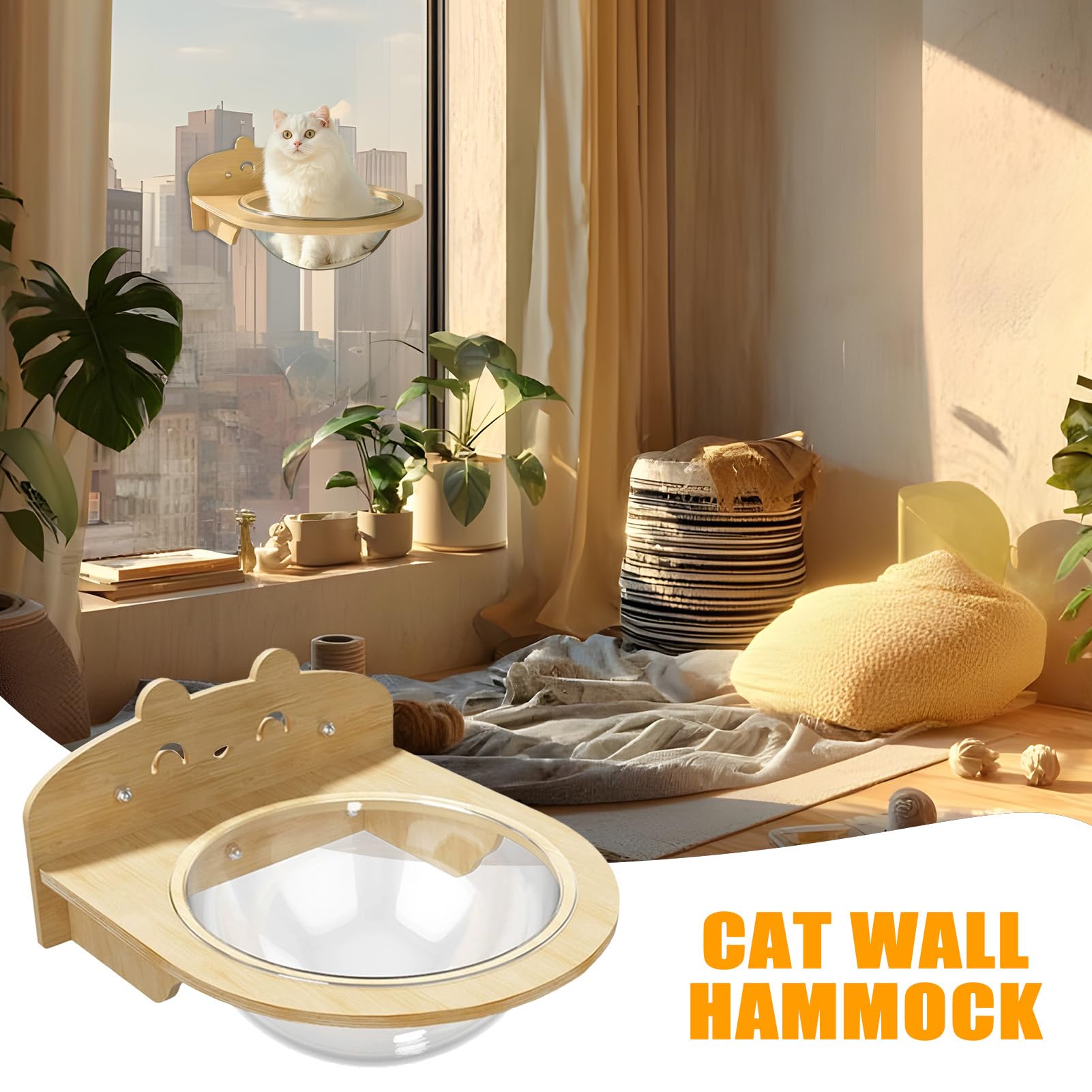 Hamaca Ventana Para Gatos Ventosas Para Gatitos Escalar Sol Y Siesta | Hamaca Ventana Gatos Con Ventosas Para Apartamento Pequeño, Balcones, Hogar, Oficinas, Estudio Y Salones