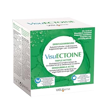 Eye Drops - Dry Eye Relief 30 x 0.40ml Symptomic Relief from Eye Irritation and Dry Eyes Triple Action Preservative Free Single Doses