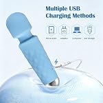LUMIO Body Back Relaxation Massager Multi-Modes for Muscle Relaxation, Blue | LUMIO Body Back Relaxation Massager - Mini - Travel - 8 Speeds 20 Modes for Body Muscle Relaxation, Blue