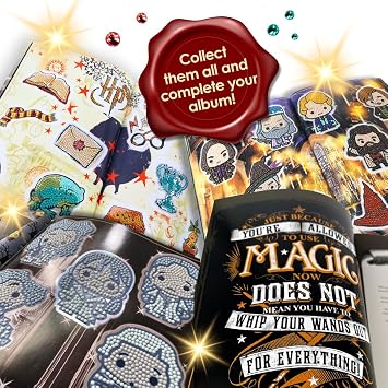 CRYSTAL ART Harry Potter Sticker Pack – 3X Mystery Diamond Art Collectible Stickers, Blind Bag, DIY Craft for Kids & Adults, Harry Potter Fan Gift Idea - 20 Pack of 60 Stickers