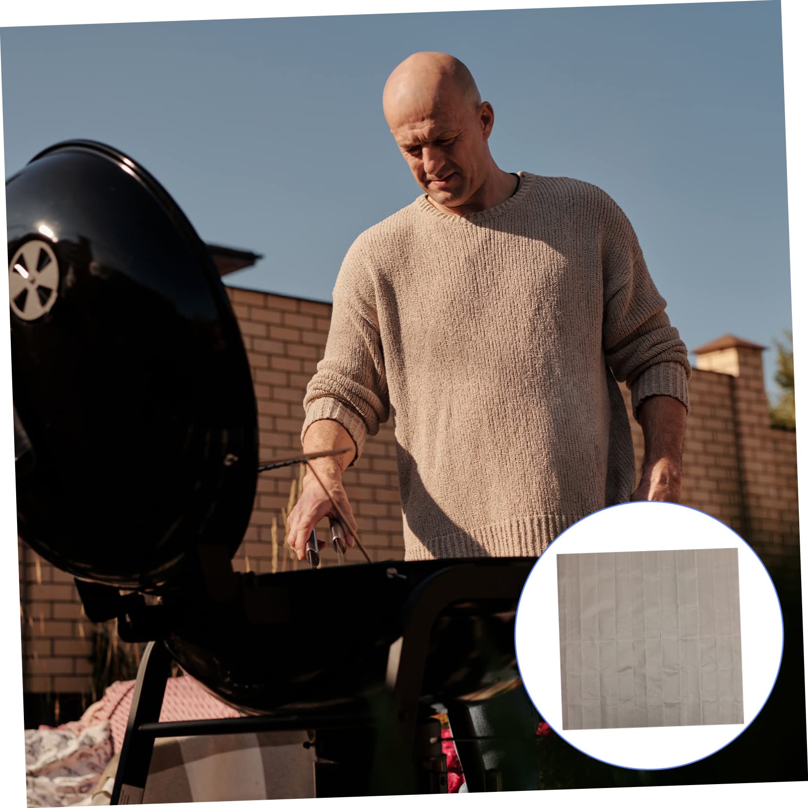 Tappetino per braciere esterno ignifugo per barbecue da campeggio 4 pezzi Fornitura per camino portatile sotto tappetino per griglia per prato terrazzo Tappetino impermeabile per protezione del