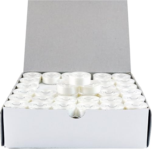 Miniatura 7 de Threadart Bobinas para bordar preenrolladas, 144 unidades por caja, cartón negro, estilo L, 8 opciones disponibles