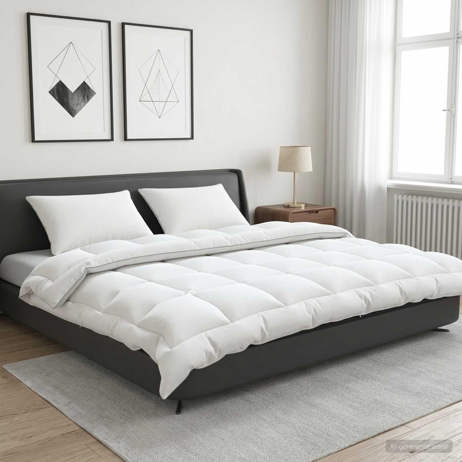 Fengshui Kołdra i poduszka zestaw 3 szt. 200 x 200 cm wełna