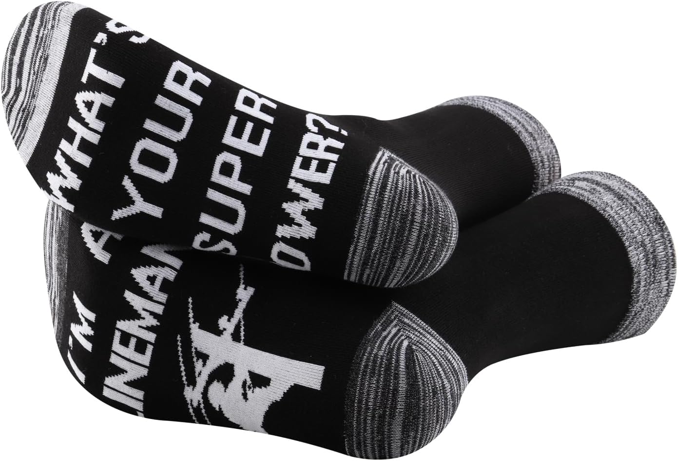 G2TUP 2 Pair Lineman Gift I'm A Lineman What's Your Superpower? Socks Lineman Wife Socks Journeyman Lineman Gift