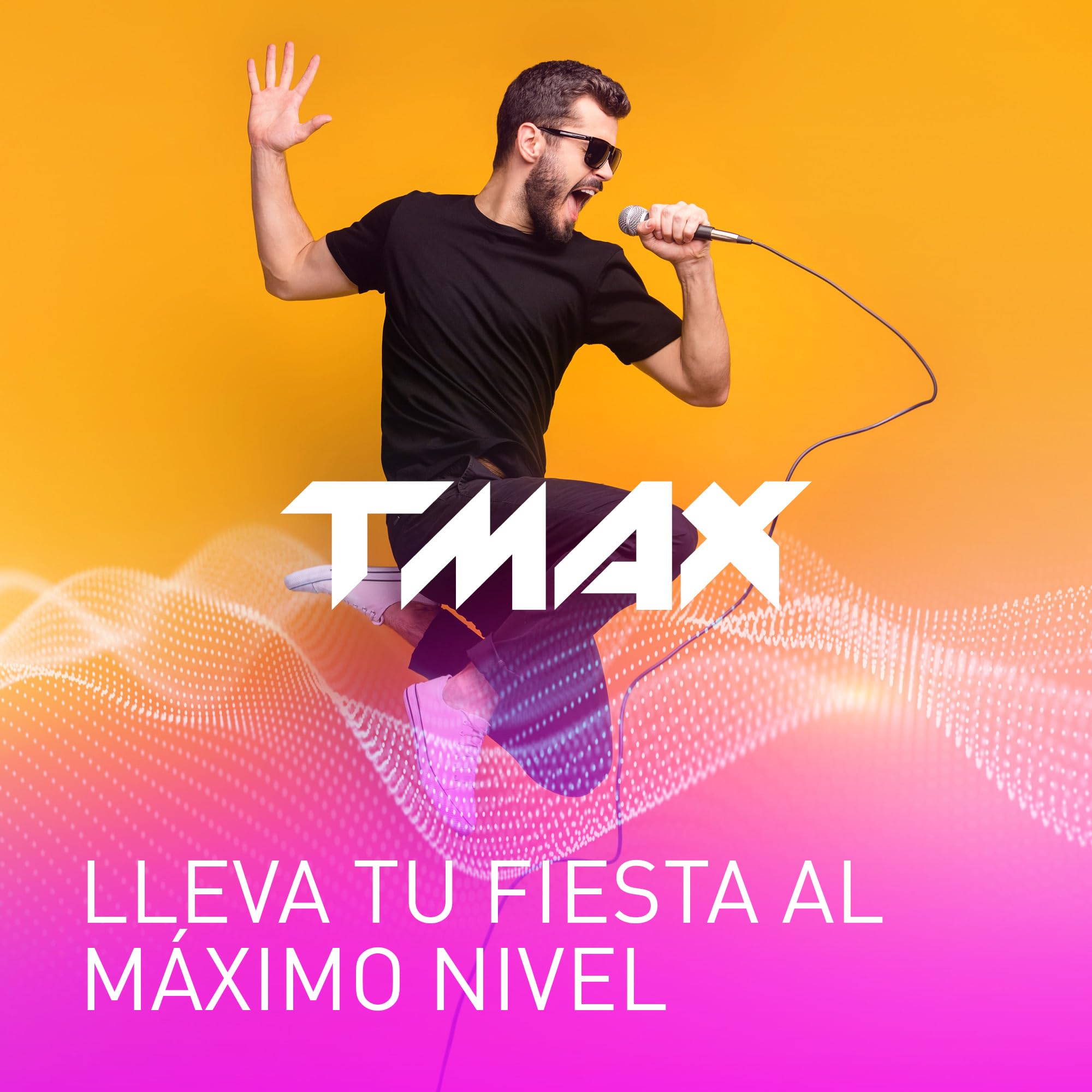 Panasonic SC-BMAX5E-K Altavoz Portátil para Fiestas con Bluetooth, Luces Integradas, 75 W, USB, Entrada Óptica para TV, Entradas de Guitarra y Micrófono para Karaoke, Negro