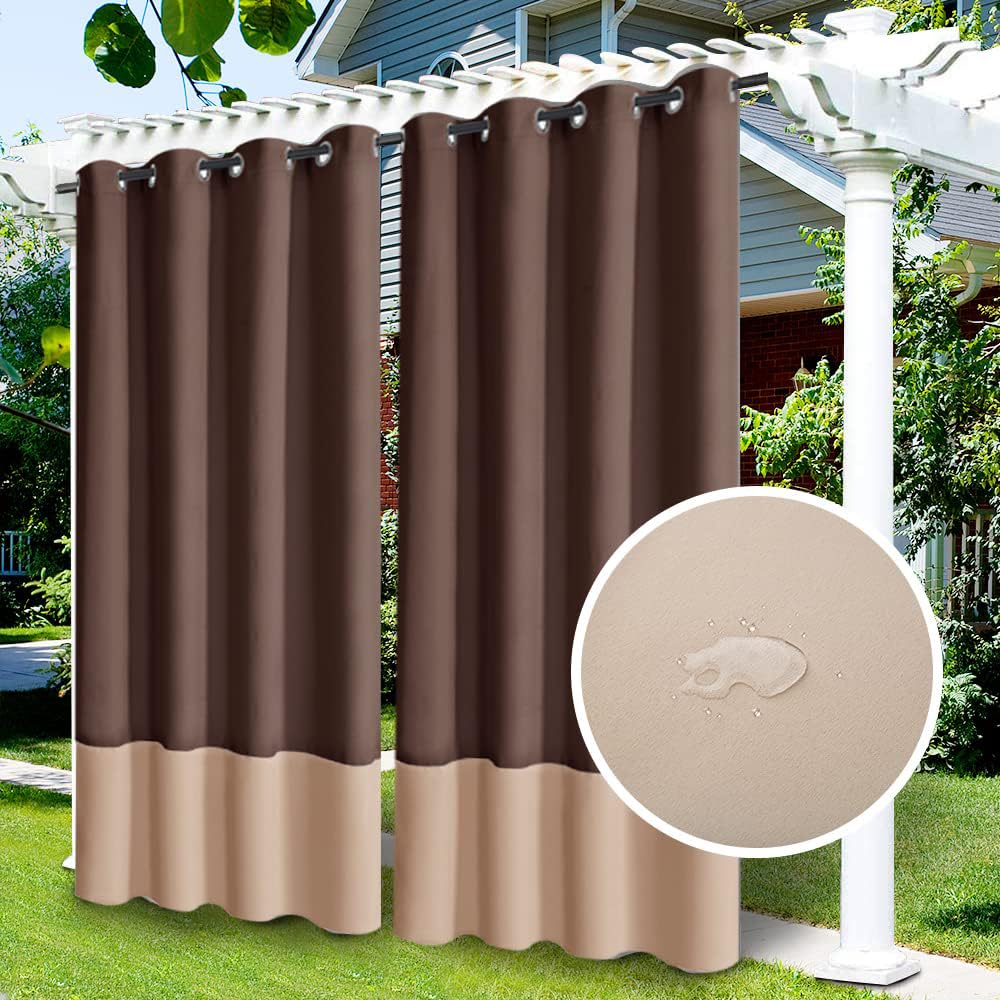 Rideau De Soleil Pour Balcon Et Terrasse - Facile à Installer, Résistant Aux Intempéries Et Lavable - 145 X 250 Cm En Marron