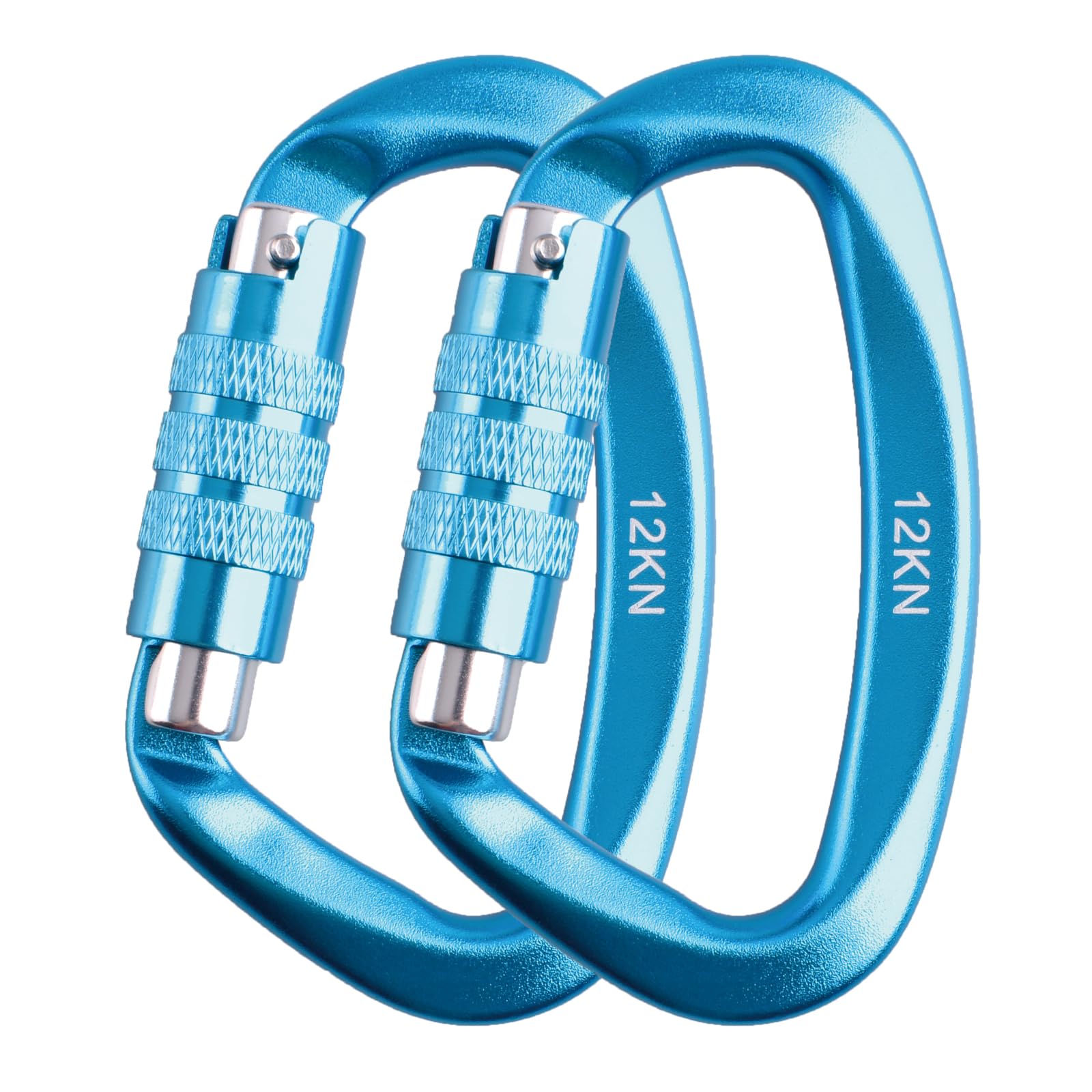 TRIWONDER 12 kN Moschettoni Portachiavi Moschettone con Chiusura a Vite inAlluminio Moschettoni per Borse Zaino Moschettone da Tenda Pesca Campeggio Escursioni