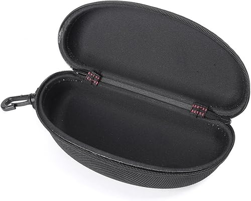 Miniatura 4 de Mallofusa Estuche negro para lentes de sol, para hombres y mujeres, estuche de almacenamiento para gafas de seguridad con clip, estuche duro para