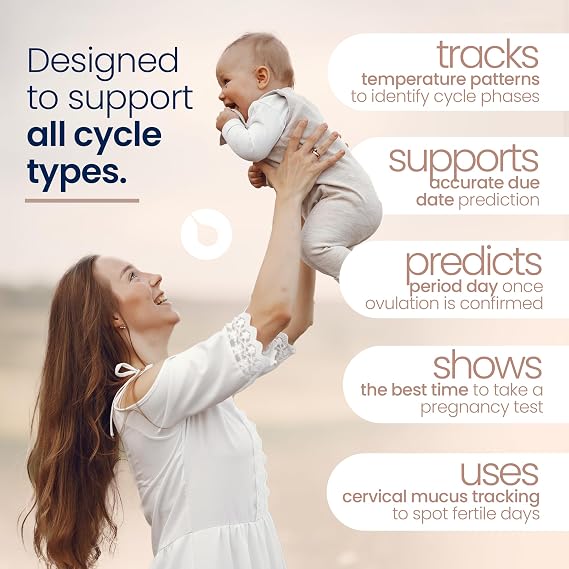 Tempdrop Wearable Ovulation Tracker Basal Body Temperature Monitor to Help Get Pregnant Sleep Sensor with App for Fertility, Hormone, Period & Cycle Tracking