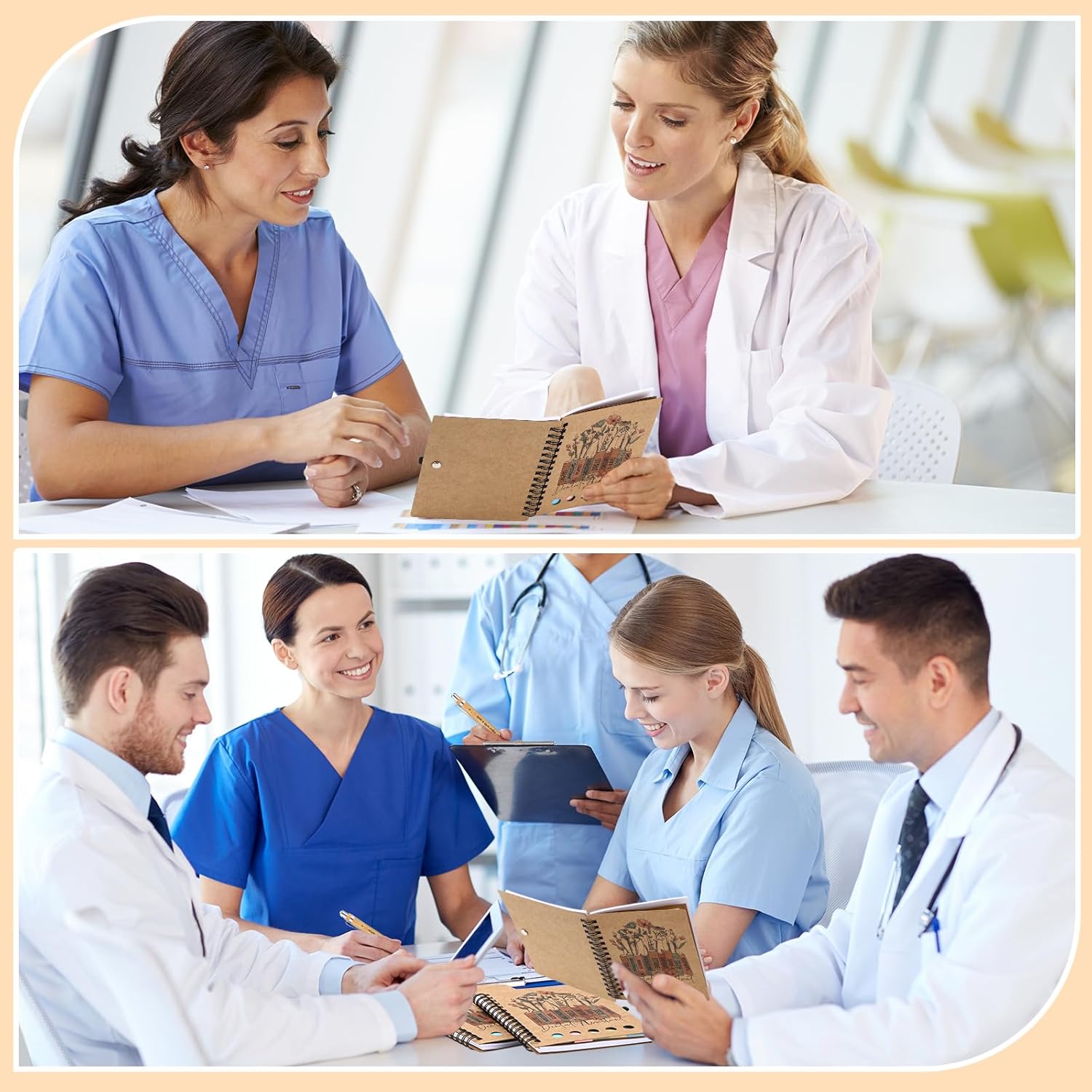 Jetec 24 Set Dental Assistant Dentist Appreciation Gifts Bulk Included Thank You for Dental Spiral Journals with Sticky Notes Bamboo Ballpoint Pens for Tooth Oral Health Hygienist Notebook Supplies