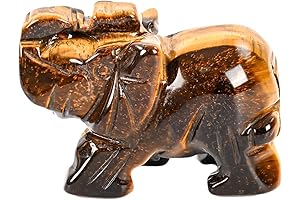 Tiger Eye Elephant Sculpture: A Feng Shui Gemstone for Prosperity and Protection