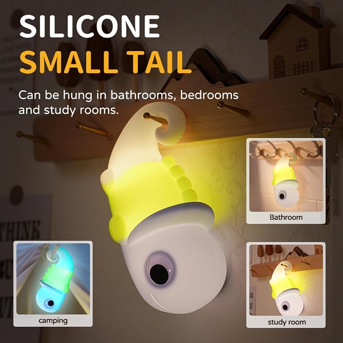 Lámpara de noche para niños, tritón de silicona suave, regulable, temporizador, portátil, kawaii, para bebé y adulto miniatura 7