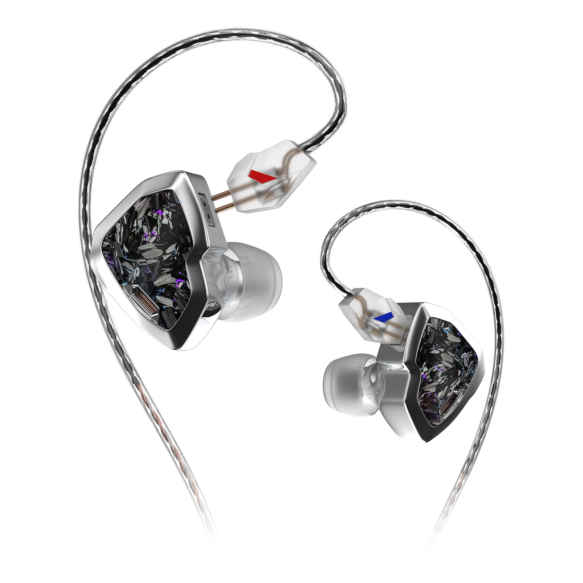 HIDIZS MY Lin Auriculares In Ear Monitor, 10.2mm Doble Driver Magnético (1DD+1BA) Híbrido, Carcasa Zinc, 6 Estilos de Sonido con Filtros y Almohadillas Intercambiables, Cable Desmontable 3,5 mm