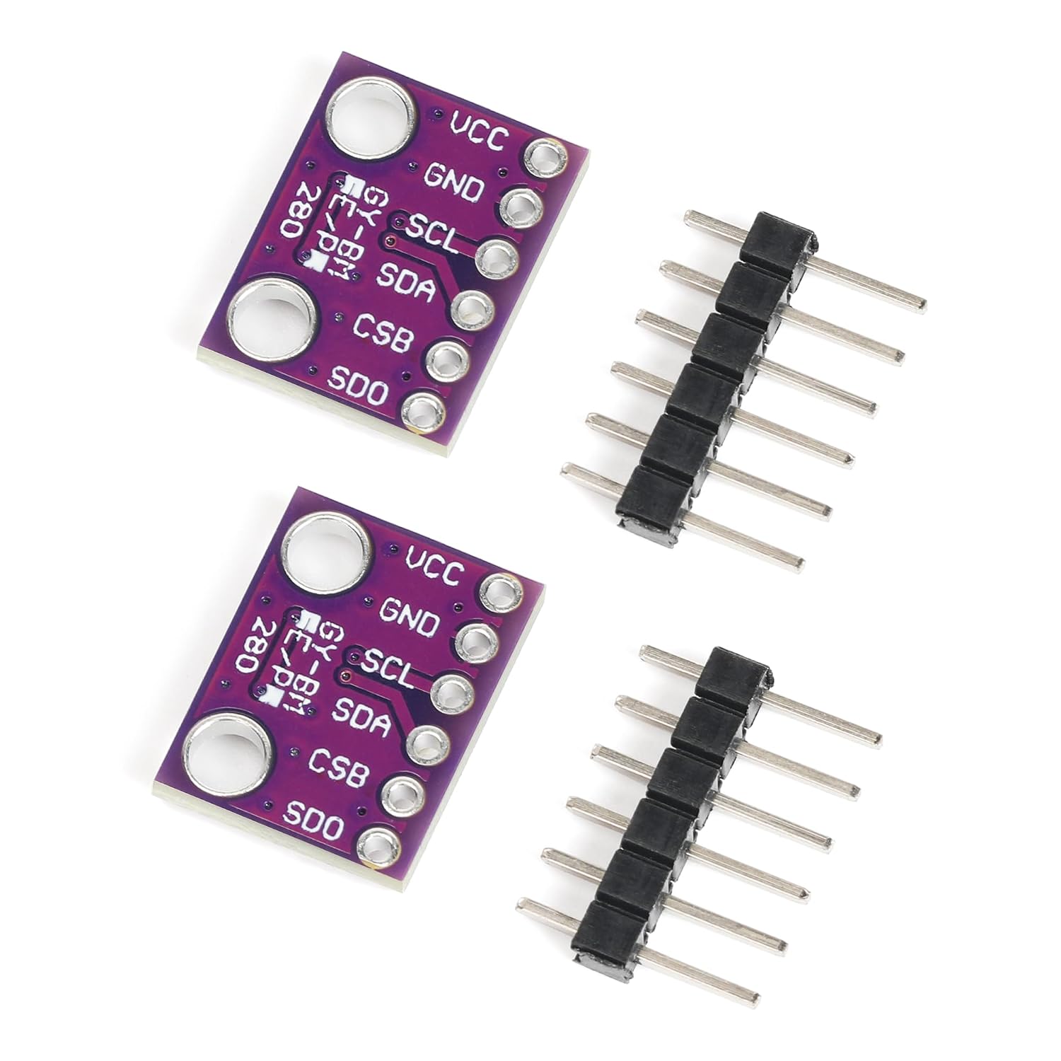 Starry 2PCS BME280 5V Sensor Module Atmospheric Pressure Temperature Humidity Sensors I2C SPI Breakout GY-BME280