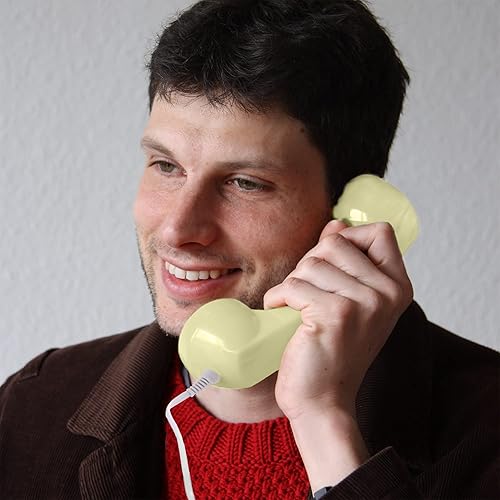 Miniatura 5 de Opis Technology Auricular retro (Bundle para iPhone) en color crema/estilo antiguo para teléfonos celulares Android, teléfonos inteligentes,