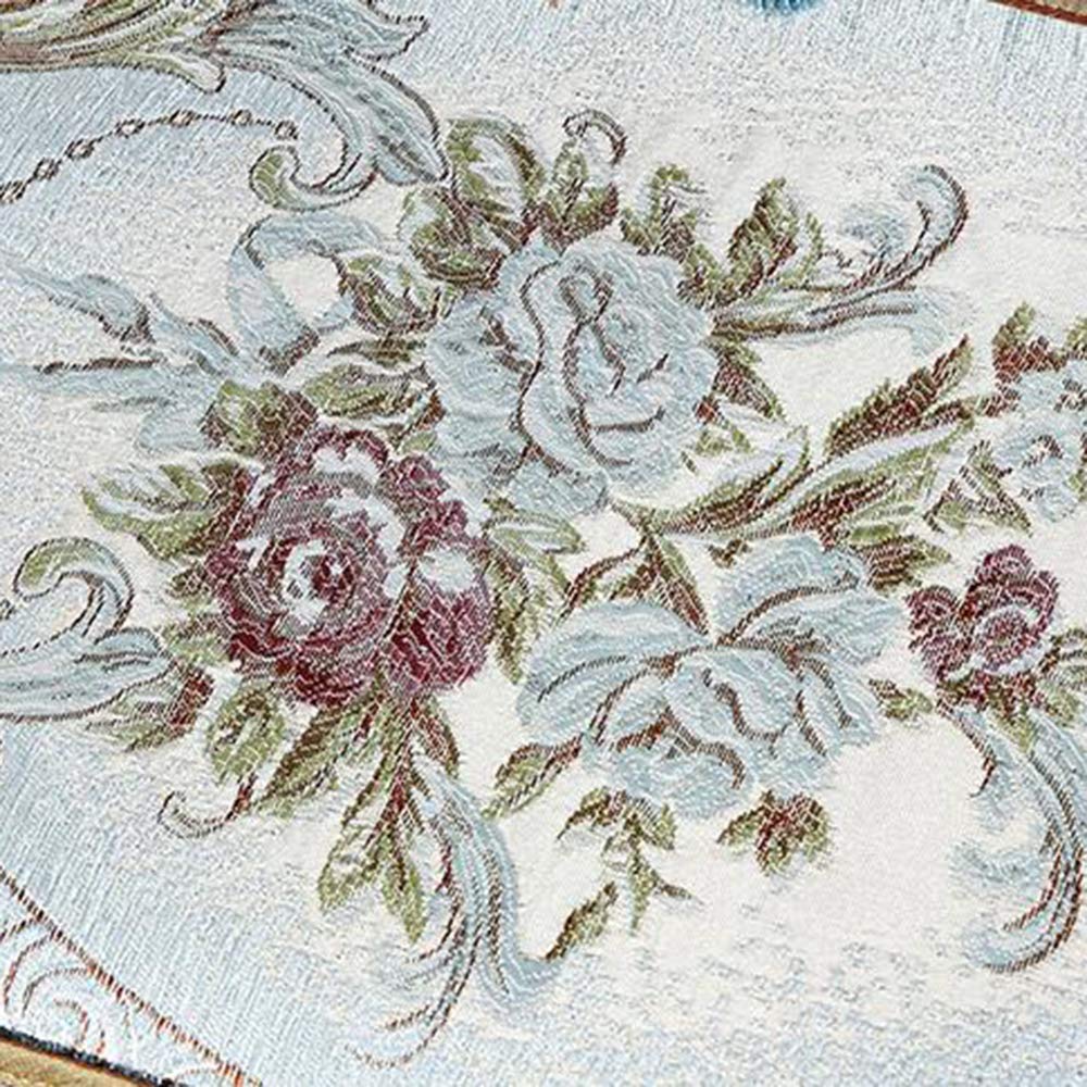 Set Di Coperture Per Pianoforte In Tessuto,lusso Europeo Chenille Jacquard Copertura Polvere Pianoforte Insieme Di 3 Con Nappe E Perline Di Cristallo Per Tastiera Sgabello In Alto Blu Rivestimento