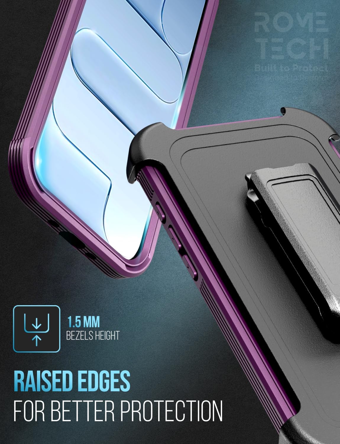 Designed for iPhone 17 Air Case with Belt Clip Holster, Kickstand Slim Cover Compatible with Magsafe Chargers - Phone Case for iPhone 17 Air - Wine